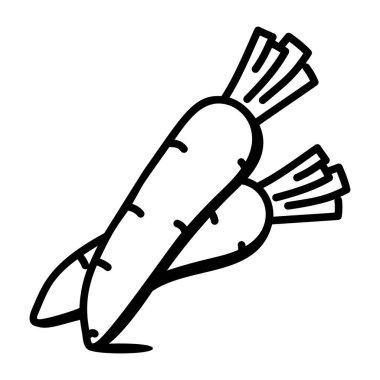 Havuç. Web simgesi basit illüstrasyon