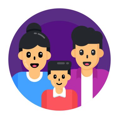 Akıllı telefon vektör illüstrasyon tasarımı olan birkaç kişi