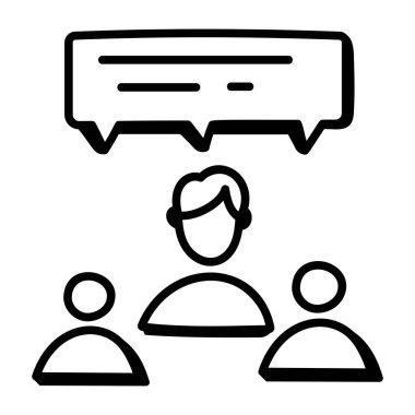 Konuşma. Web simgesi basit illüstrasyon