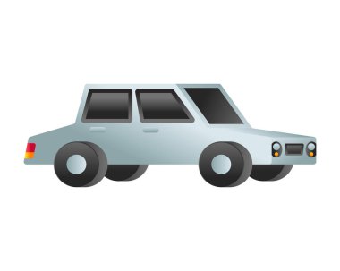 Araç ikonu. Web için taksi kamyon vektör simgelerinin düz çizimi