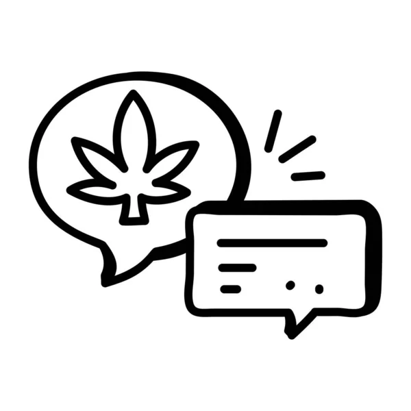 Ilustracja Wektorowa Ikony Marihuany — Wektor stockowy