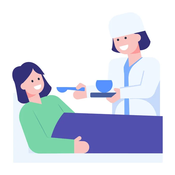 Médecin Patient Dans Chambre Hôpital Illustration Vectorielle Conception — Image vectorielle