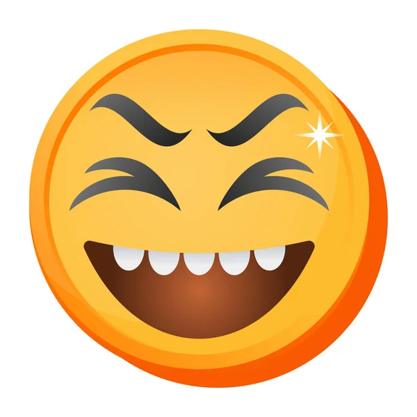 Ícone Emoticon Rosto Feliz Desenho Animado Ilustração Smiley Sorriso Ícones — Vetor de Stock