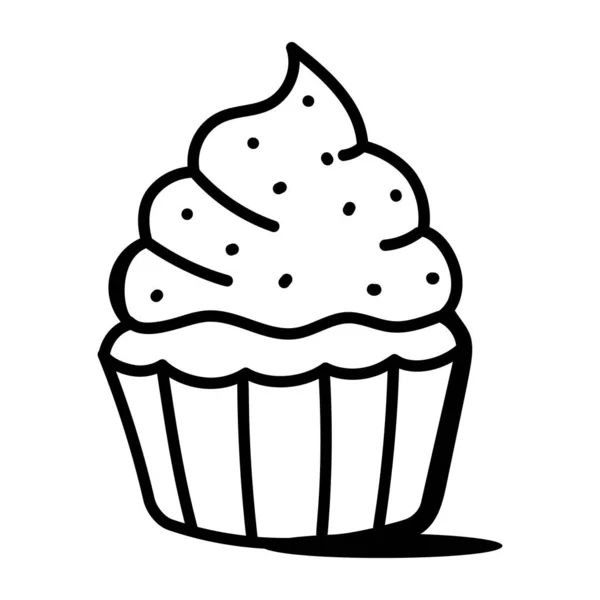 Vector Illustration Cupcake — Stock Vector
