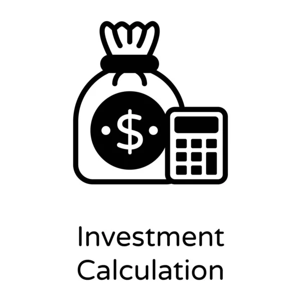 Geld Zak Vector Pictogram Bewerkbaar — Stockvector