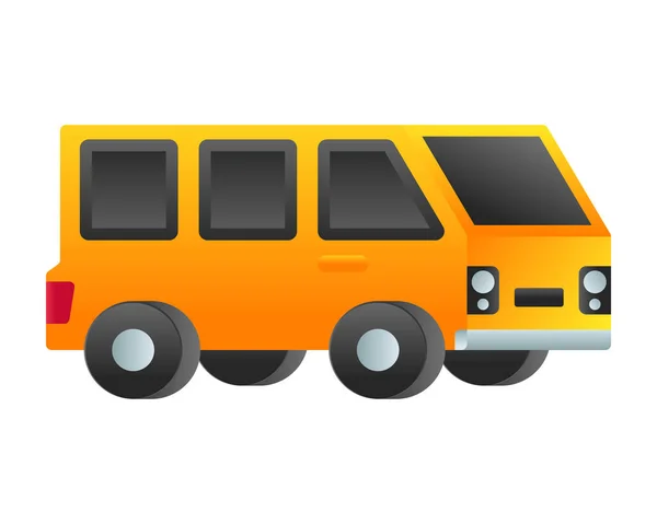 Schulbus Web Icon Vektor Illustration — Stockvektor