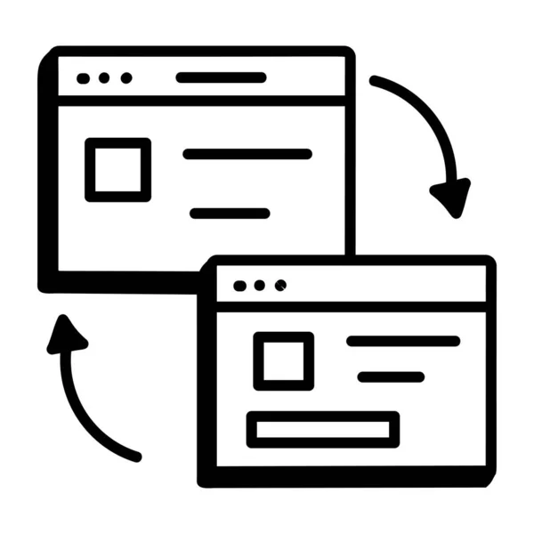 Icono Del Navegador Vector Ilustración — Archivo Imágenes Vectoriales