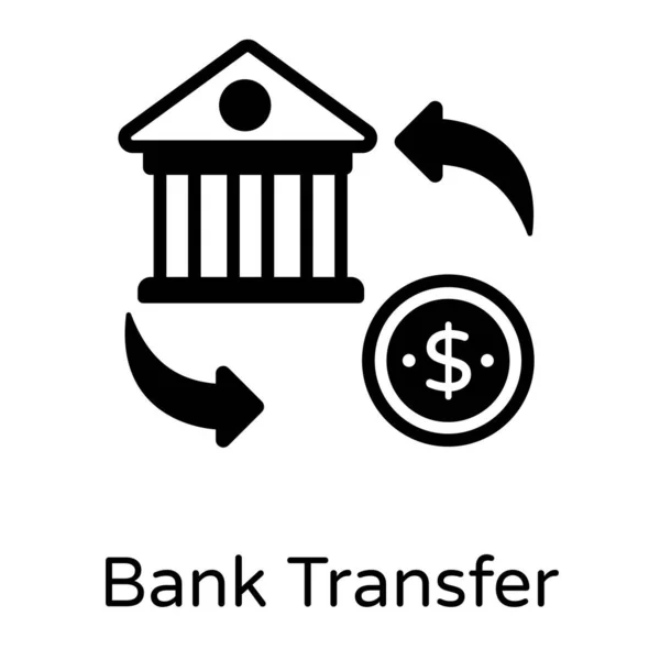 Ícone Vetor Plano Bancário Financeiro — Vetor de Stock