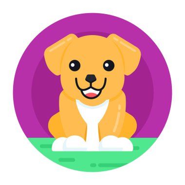 Köpek. Web simgesi basit illüstrasyon