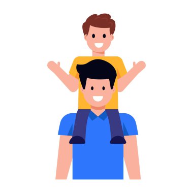 Oğul vektör illüstrasyon tasarımı