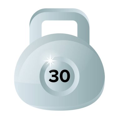 kettlebell. Web simgesi basit illüstrasyon