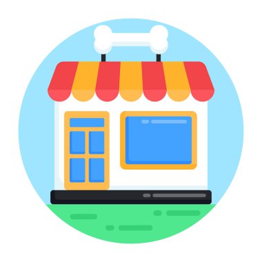 İnternetten alışveriş. Basit resimleme