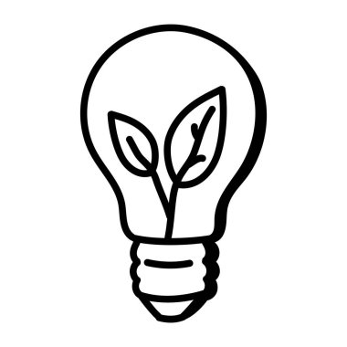 Eko bitki simgesinin vektör illüstrasyonu