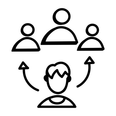 İnsan simgesinin vektör illüstrasyonu