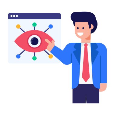 İş adamı simgesi vektör illüstrasyonu