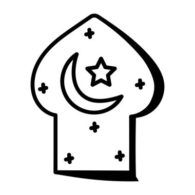 Bir yıldız simgesinin vektör illüstrasyonu