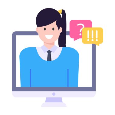 operatör vektör illüstrasyon tasarımı