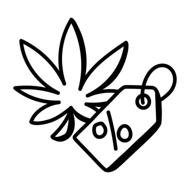 Bir marihuana simgesinin vektör çizimi