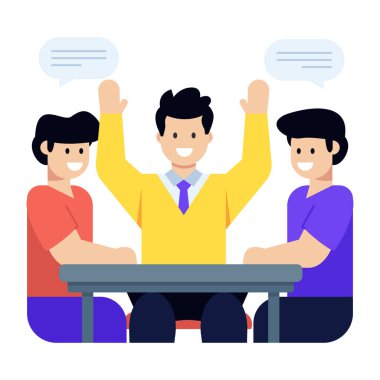 Birlikte çalışan iş adamları. vektör illüstrasyonu