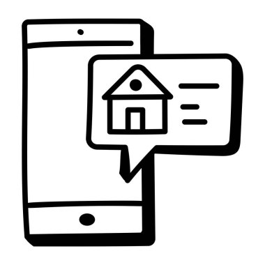 Cep telefonu simgesi, vektör illüstrasyonu