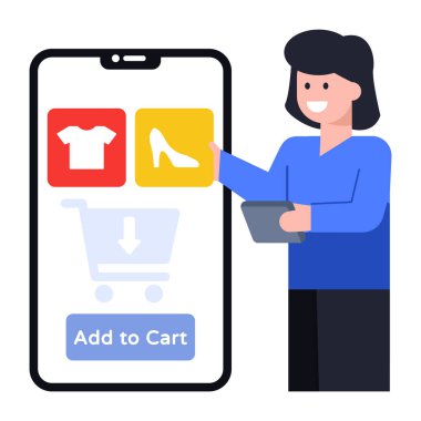 Simge tasarımı ile çevrimiçi alışveriş kavramı, vektör illüstrasyonu 10 eps grafik.