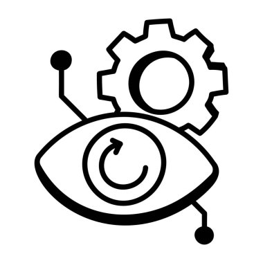 Göz simgesi vektör illüstrasyonu