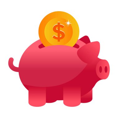 Dolar sembollü domuz kumbarası.