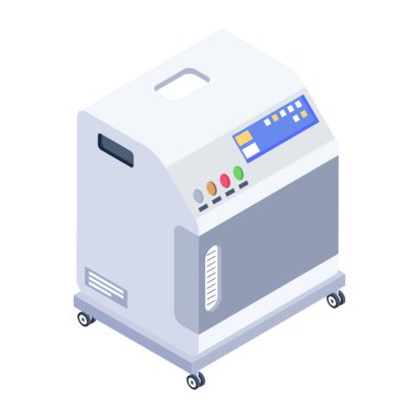 Modern otomobil uygulamalarının izometrik vektör çizimi