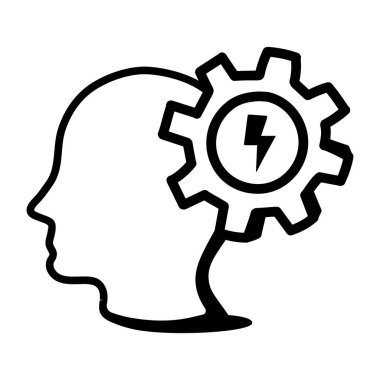 vitesli insan kafasının çizgi simgesi