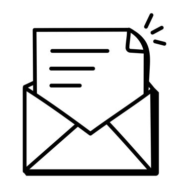 E-posta. Web simgesi basit illüstrasyon