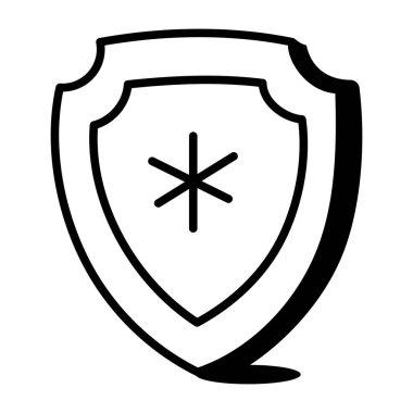 kalkan simgesi, vektör illüstrasyonu