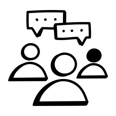 Sohbet simgesi vektör illüstrasyonu