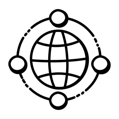 genel ağ vektör çizgisi simgesi