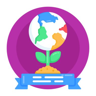 Gezegen web simgesi vektör illüstrasyonu