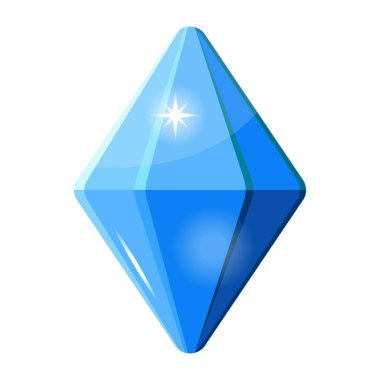 Elmas kristal ikonu. Beyaz arkaplanda izole edilmiş web tasarımı için izometrik değerli vektör simgeleri