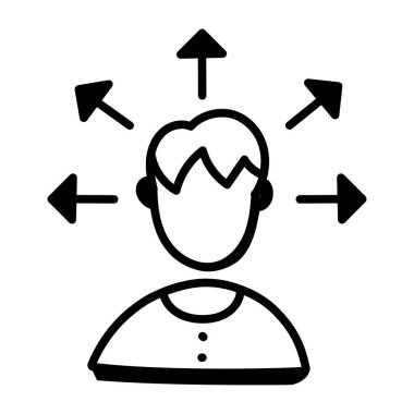 İş adamı modern simgesinin vektör çizimi