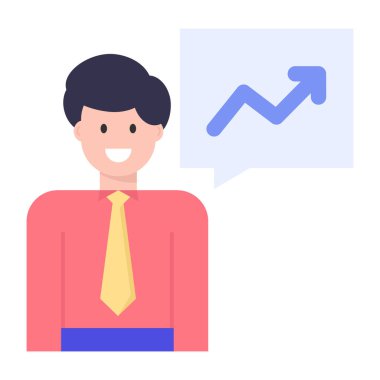 Grafik avatar karakter vektör illüstrasyon tasarımı ile iş adamı