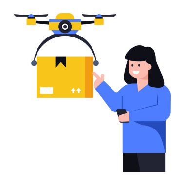 Teslimat. vektör illüstrasyonu