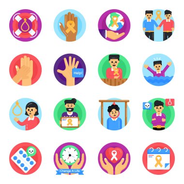 Web tasarımı için vektör simgeleri kümesi