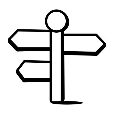 İşaret levhası Web simgesi basit illüstrasyon