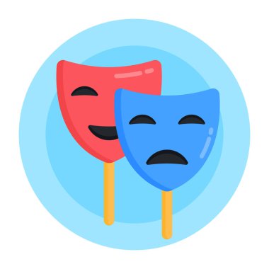 Tiyatro ikonu vektör illüstrasyonu