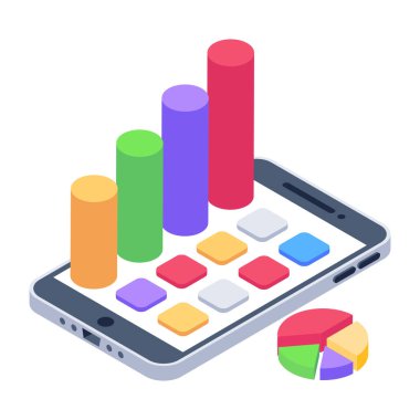 Akıllı telefon simgesinin vektör illüstrasyonu