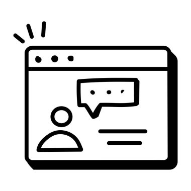 Sohbet simgesi vektör illüstrasyonu
