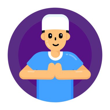 Doktor. Web simgesi basit illüstrasyon