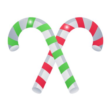 Beyaz arkaplanda izole edilmiş şeker çubuğu