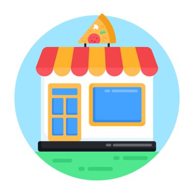 İnternetten alışveriş. Basit resimleme