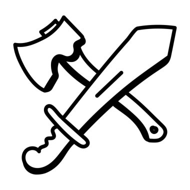 Bıçak. Web simgesi basit illüstrasyon