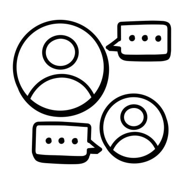 Sohbet simgesi vektör illüstrasyonu