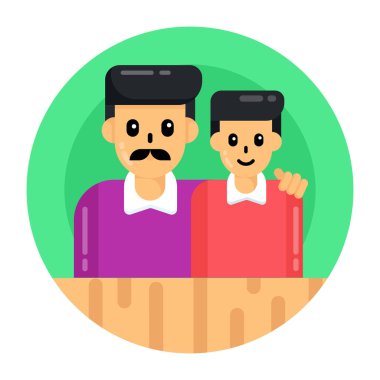 Cep telefonu vektör illüstrasyonuna sahip birkaç kişi