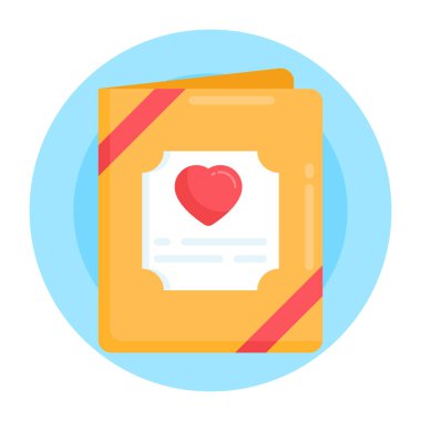 Sevgililer Günü düz vektör simgesi